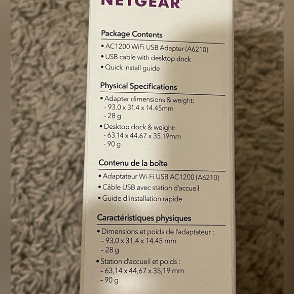 New! NETGEAR® AC1200 WiFi USB Adapter
802.11 ac Dual Band, USB 3.0 - Picture 6 of 8